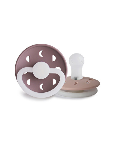 Lot de 2 sucettes Moon night silicone Coloris mauve/blush  Frigg