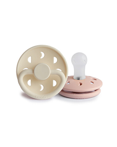 Lot de 2 sucettes Moon silicone Coloris blush/cream  Frigg