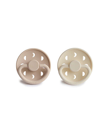 Lot de 2 sucettes Moon silicone Coloris cream/croissant  Frigg
