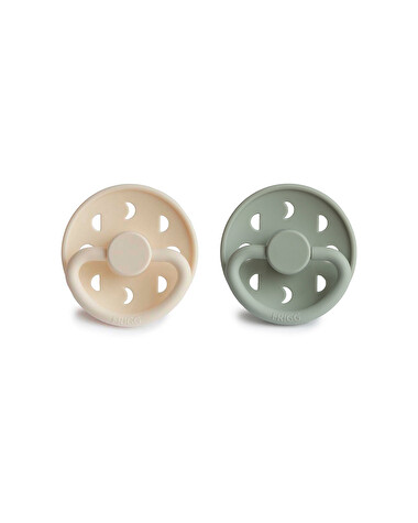 Lot de 2 sucettes Moon silicone Coloris cream/sage  Frigg