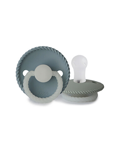 Lot de 2 sucettes Rope night silicone Coloris night stone blue/sage  Frigg