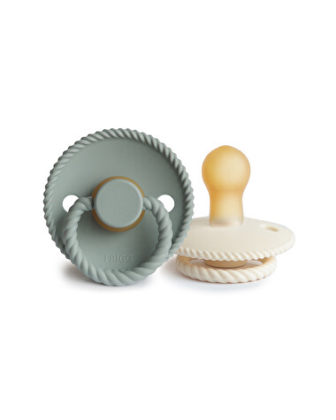 Lot de 2 sucettes Rope latex Coloris cream/sage  Frigg