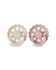 Lot de 2 sucettes Fairytale silicone Coloris duckling/girl Frigg