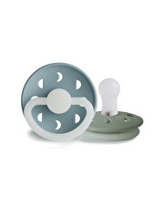 Lot de 2 sucettes Moon night silicone Coloris stone blue/sage Frigg