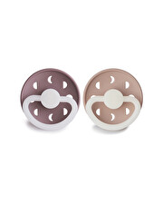 Lot de 2 sucettes Moon night silicone Coloris mauve/blush  Frigg
