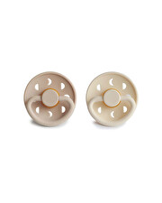 Lot de 2 sucettes Moon latex Coloris cream/croissant Frigg