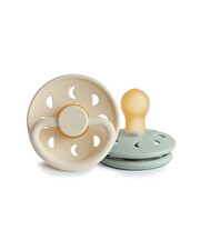 Lot de 2 sucettes Moon latex Coloris cream/sage Frigg