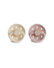 Lot de 2 sucettes Moon latex Coloris blush/cream Frigg