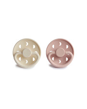 Lot de 2 sucettes Moon silicone Coloris blush/cream Frigg