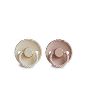 Lot de 2 sucettes Rope latex Coloris blush/cream Frigg