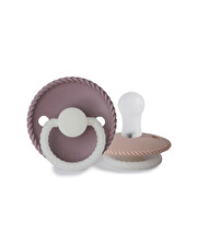 Lot de 2 sucettes Rope night silicone Coloris twilight mauve/blush Frigg