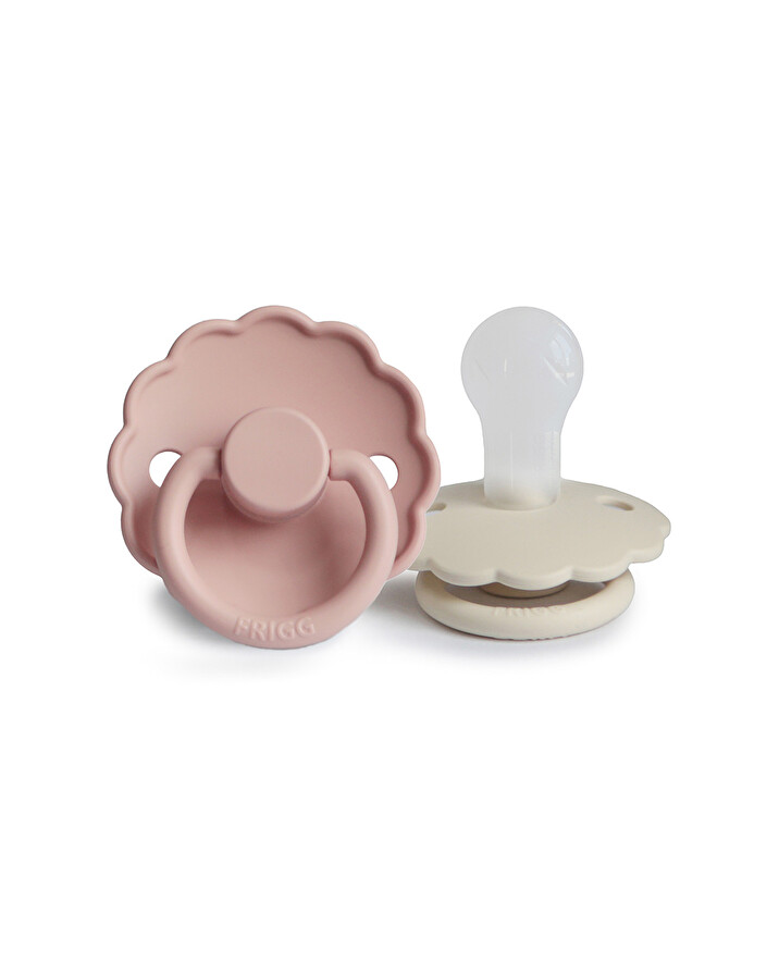 Lot de 2 sucettes Daisy silicone Coloris blush/cream  Frigg
