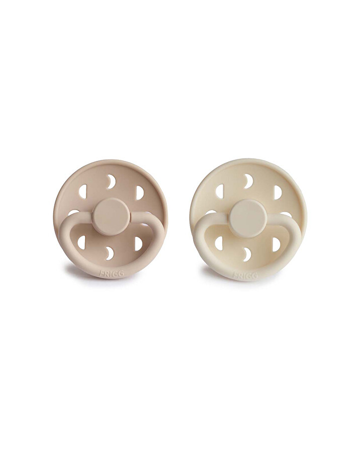 Lot de 2 sucettes Moon silicone Coloris cream/croissant Frigg