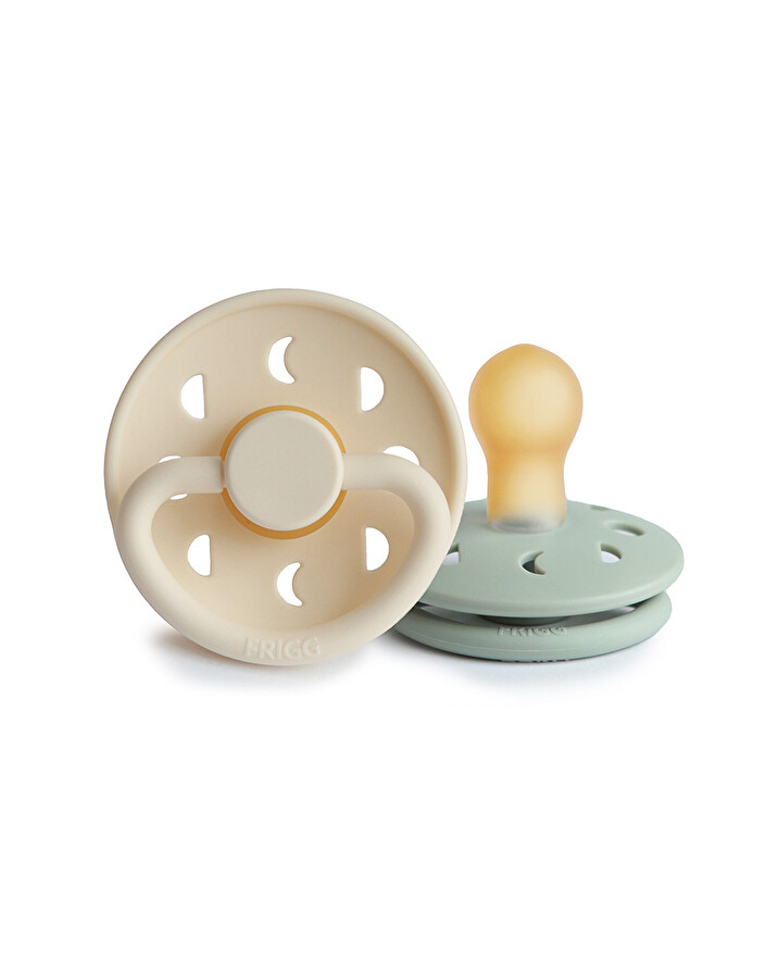 Lot de 2 sucettes Moon latex Coloris cream/sage Frigg