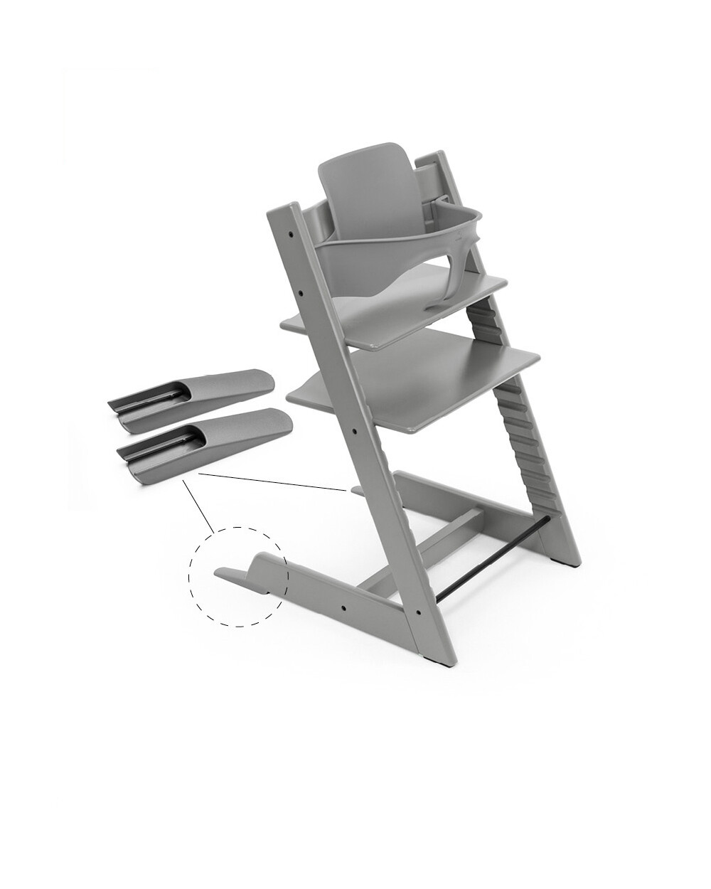 Baby set&sup2; Tripp Trapp Coloris gris temp&ecirc;te  Stokke