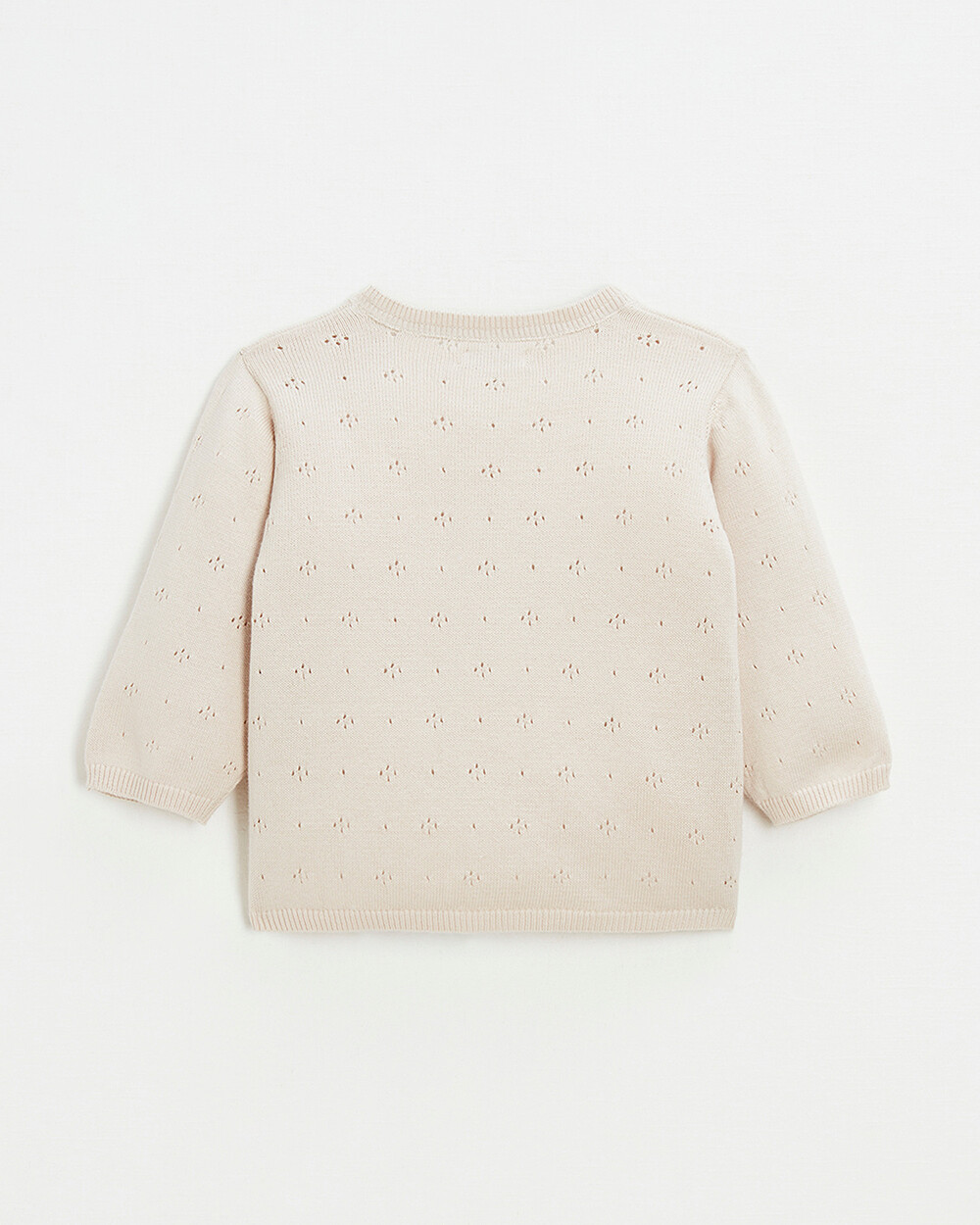 Cardigan en tricot ajour&eacute; Coloris rose  Natalys