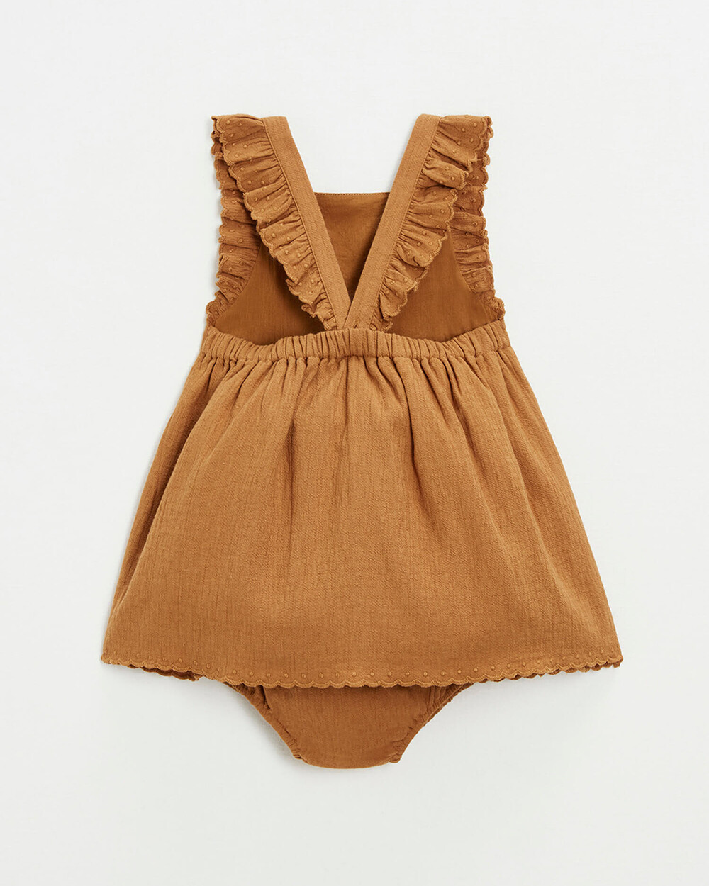 Robe en cr&ecirc;pe Coloris bronze  Natalys