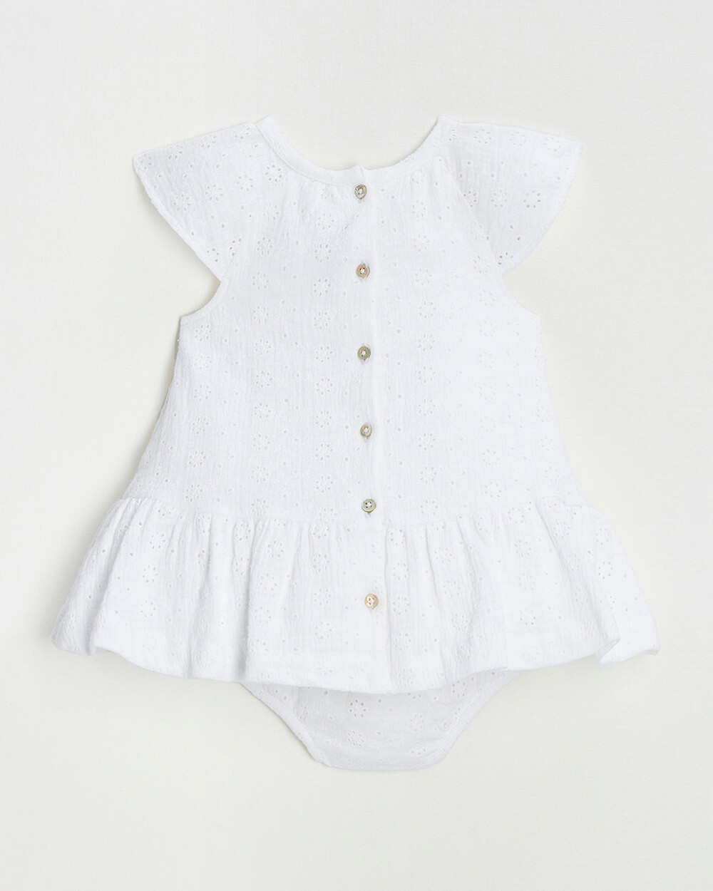 Robe en broderie anglaise Coloris &eacute;cru  Natalys