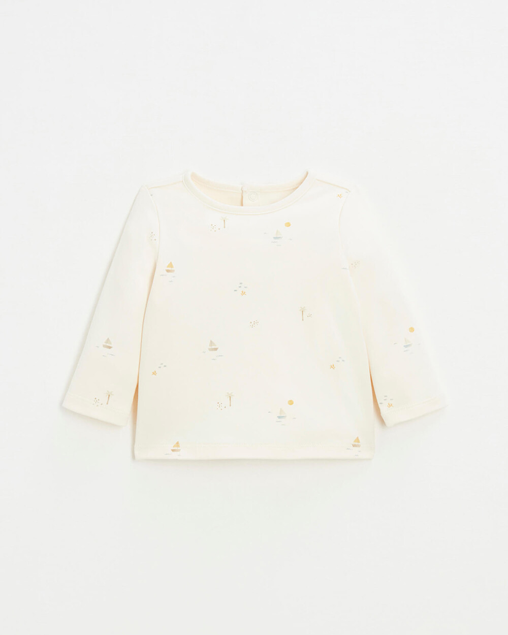 Tee-shirt imprim&eacute; marin Coloris &eacute;cru  Natalys