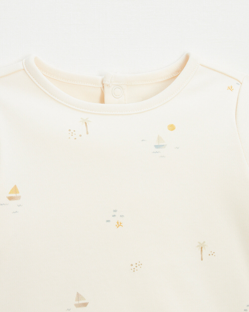 Tee-shirt imprim&eacute; marin Coloris &eacute;cru  Natalys