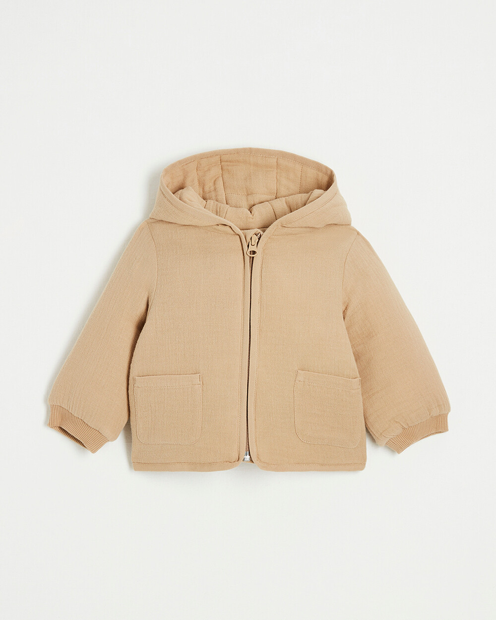 Veste ouatin&eacute; en gaze de coton Coloris camel  Natalys