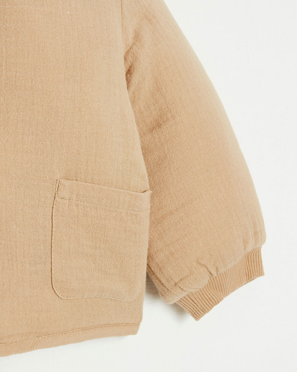 Veste ouatin&eacute; en gaze de coton Coloris camel  Natalys