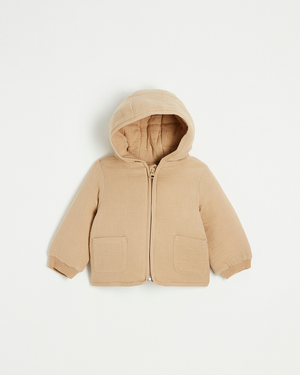 Veste ouatin&eacute; en gaze de coton Coloris camel  Natalys
