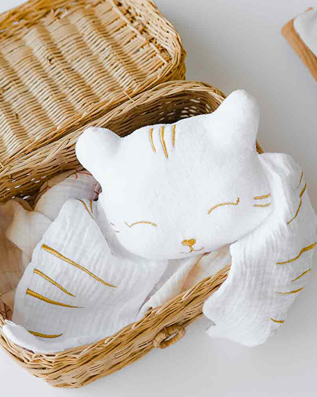 Doudou bola Tigre Coloris blanc Ilado