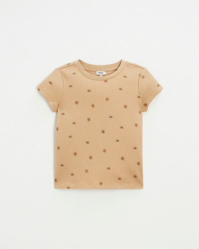 Tee shirt manches courtes Imprimé soleil Natalys