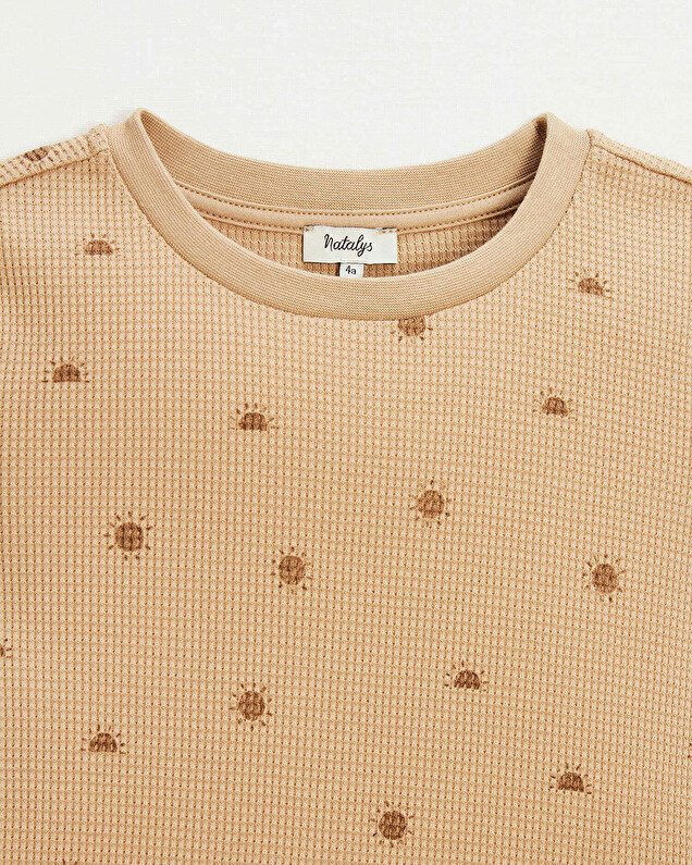 Tee shirt manches courtes Imprimé soleil Natalys