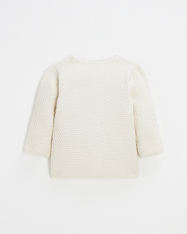 Cardigan en tricot fantaisie Coloris écru Natalys