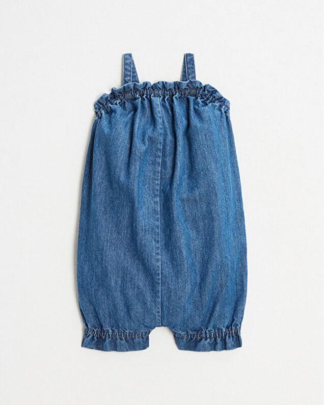 Combinaison courte en denim Coloris bleu Natalys