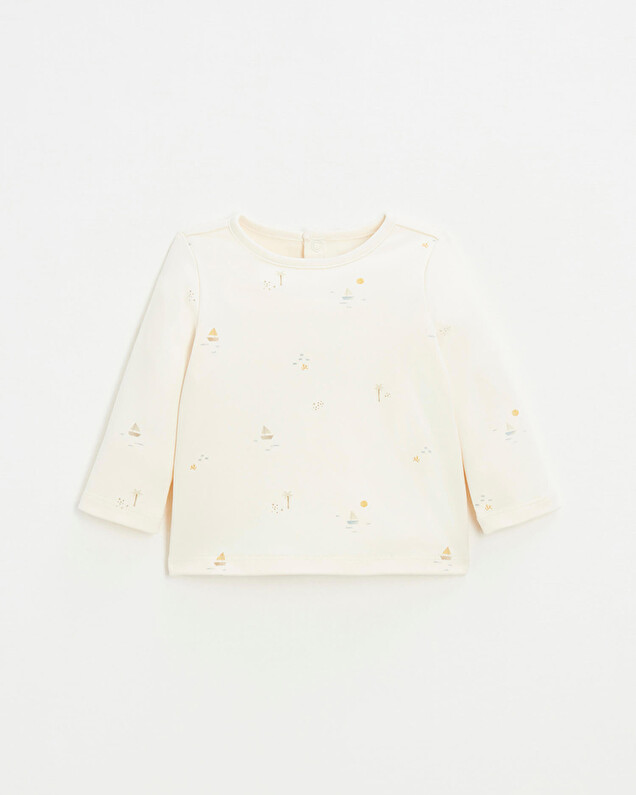 Tee-shirt imprimé marin Coloris écru Natalys