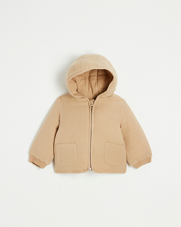 Veste ouatiné en gaze de coton Coloris camel Natalys
