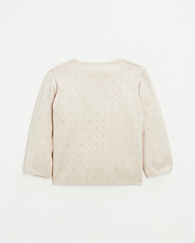 Cardigan en tricot ajour&eacute; Coloris rose  Natalys