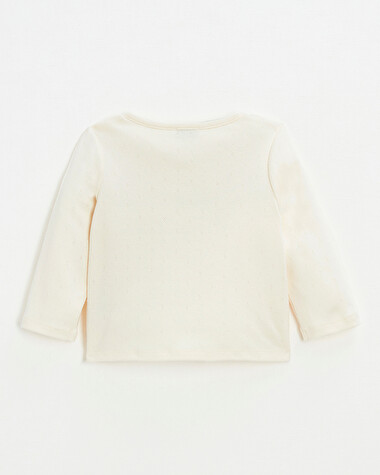 Cardigan en c&ocirc;tes en coton Coloris craie  Natalys