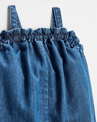 Combinaison courte en denim Coloris bleu  Natalys