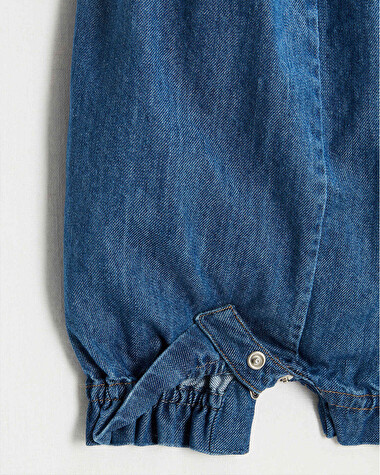 Combinaison courte en denim Coloris bleu  Natalys