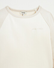 Tee-shirt bicolore brod&eacute; Coloris &eacute;cru  Natalys