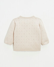 Cardigan en tricot ajour&eacute; Coloris rose  Natalys