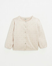 Cardigan en tricot ajour&eacute; Coloris rose  Natalys