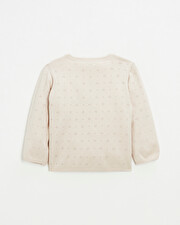 Cardigan en tricot ajour&eacute; Coloris rose  Natalys