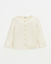 Cardigan en c&ocirc;tes en coton Coloris craie  Natalys