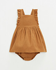 Robe en cr&ecirc;pe Coloris bronze  Natalys