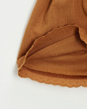 Robe en cr&ecirc;pe Coloris bronze  Natalys