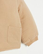 Veste ouatin&eacute; en gaze de coton Coloris camel  Natalys