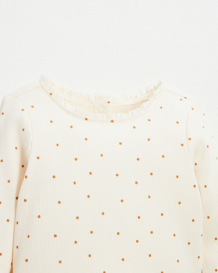Tee-shirt imprim&eacute; pois Coloris &eacute;cru  Natalys