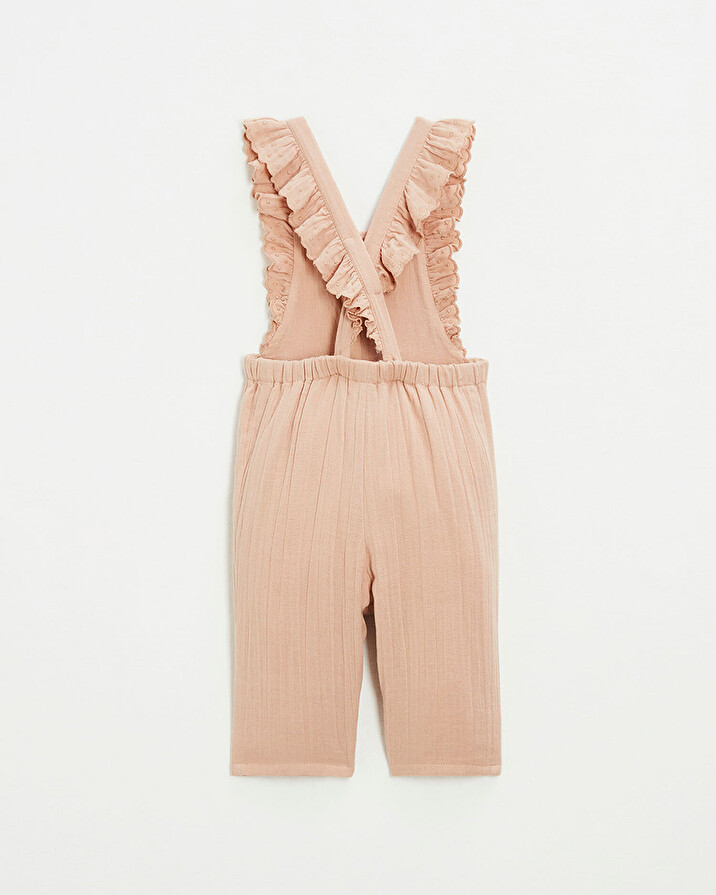 Combinaison en gaze de coton Coloris rose poudr&eacute;  Natalys