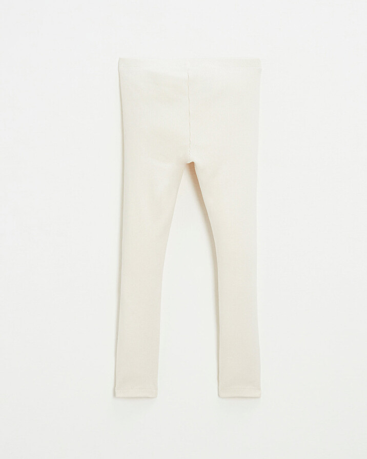 Legging en c&ocirc;tes en coton Coloris craie  Natalys