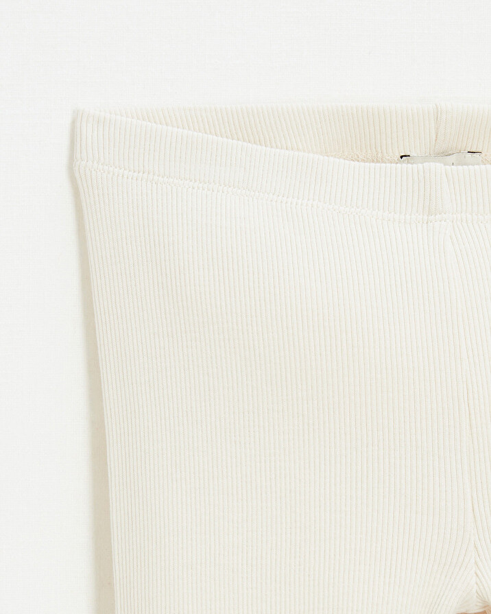 Legging en c&ocirc;tes en coton Coloris craie  Natalys